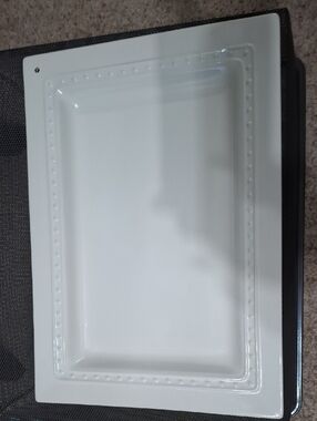 Nora Fleming Pearl Dot Square Platter and THE CHOICE OF A CHARM